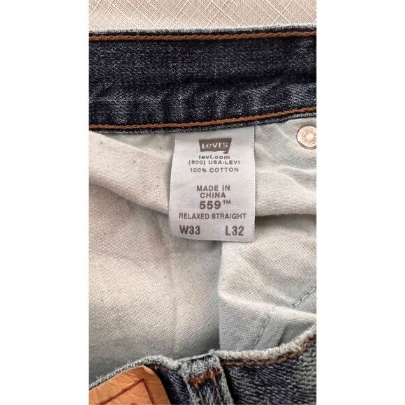 Levi's 559 Jeans Men's Relaxed Straight Leg Blue Denim Medium Wash Size W33xL32 - Picture 11 of 11